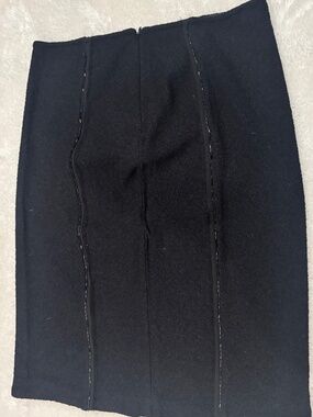 St. John Evening Black Knit Pencil Skirt Size 8 Made in USA